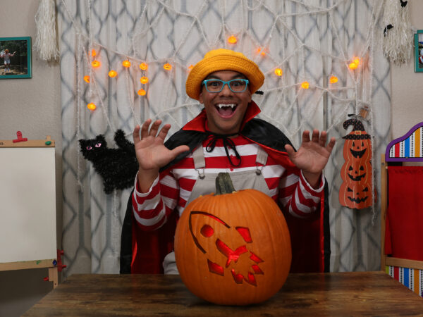 Mikey Carves A Pumpkin